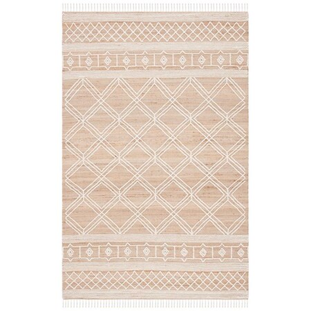 Safavieh 5 x 8 ft. Kilim Contemporary Hand Woven Rectangle Rug Natural & Ivory KLM454A-5